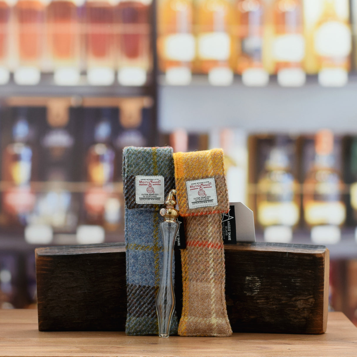Angels' Share Pot Still Pocket Dropper with Harris Tweed Case
