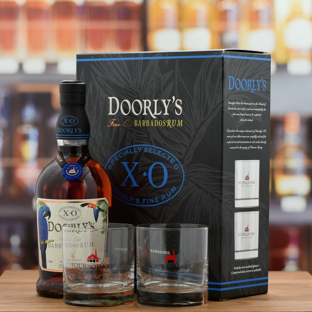 Doorly's XO Rum & two gift glasses 43%