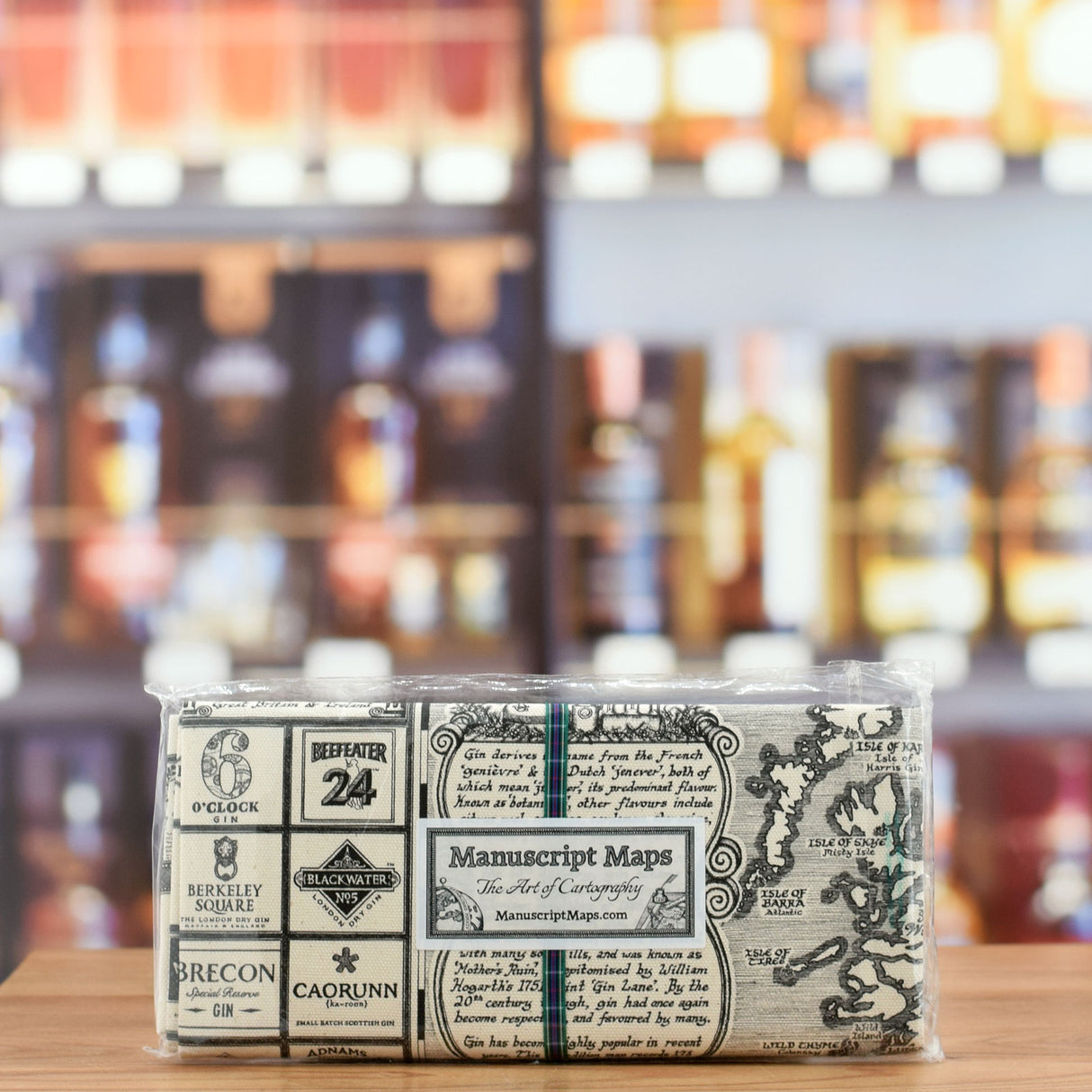 Manuscript Gin Map Tea Towel