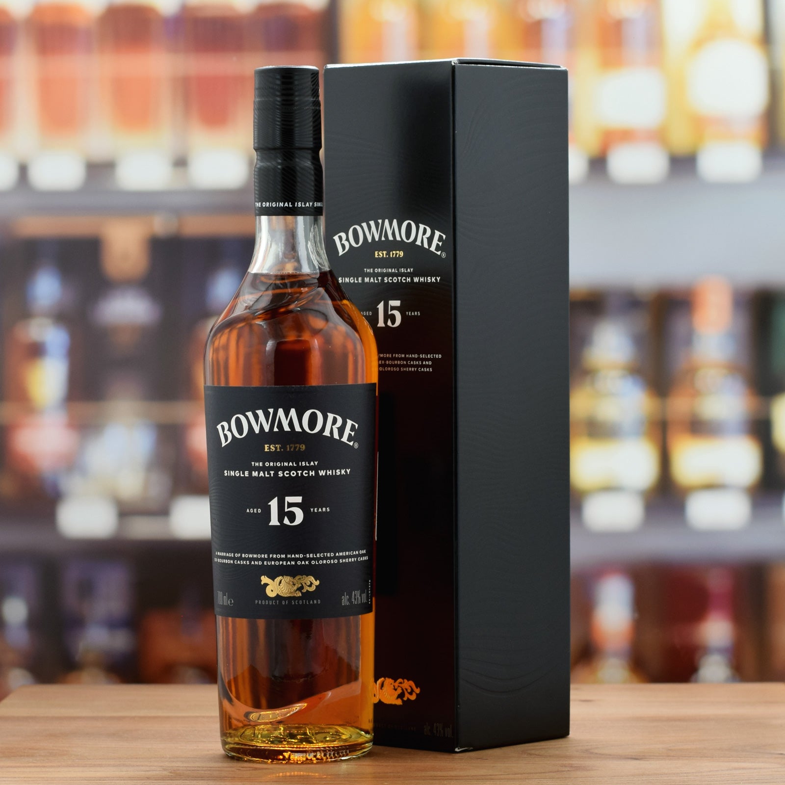 Bowmore 15 years old 43% – Whisky Galore