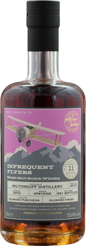 Miltonduff 'Infrequent Flyers' 2012 11 years old 59.4%