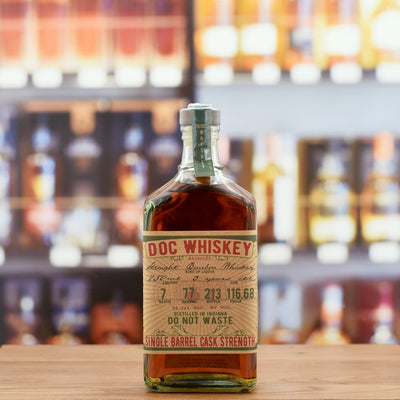 Doc Whiskey, single barrel, cask strength bourbon 58.53%