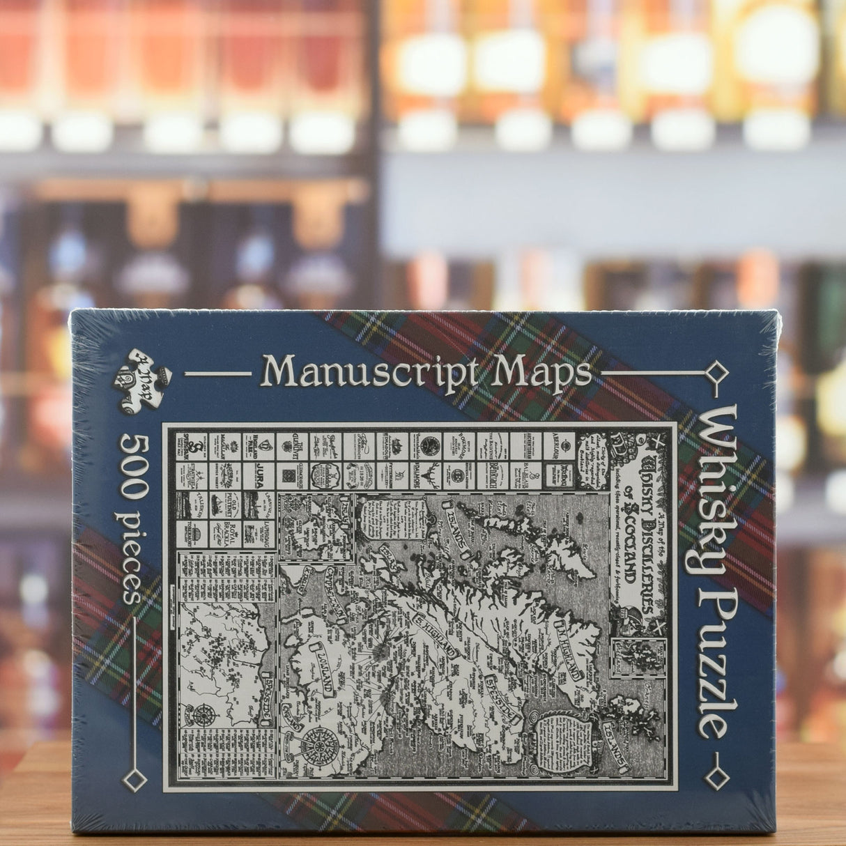 Manuscript Whisky Map Jigsaw Puzzle 500 Piece