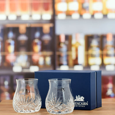Glencairn Mixer Tumbler Cut Crystal Twin set w/ gift box